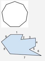 A polygon with 9 sides.