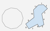 A polygon with 11 sides.
