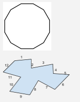 A polygon with 12 sides.