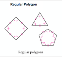 Polygon that has all congruent sides and angles.