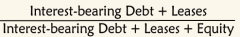 (leverage) debt to capital