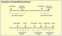 A prepositional phrase is a group of words containing a preposition, a noun or pronoun object of the preposition, and any modifiers of the object.
A preposition sits in front of (is “pre-positioned” before) its object.