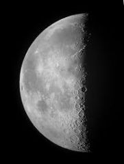 7th phase of the moon.  Half of the moon is illuminated from the left side.
