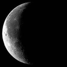 8th phase of the moon.  Illuminated from the left side of the moon.