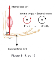 internal torque = External torque IF x D = EF x D1