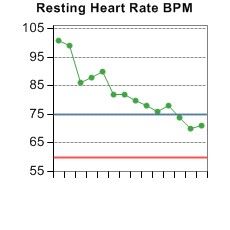 What does this resting heart rate graph show?

