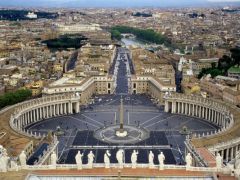 Who designed the Colonnade of St. Peter's Square at the Vatican and built inside the Baldachin?