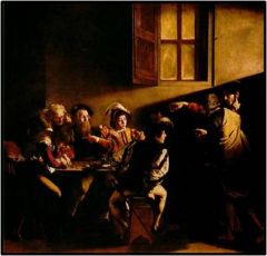 What Baroque painting technique was based on the contrast between dark and light areas or people taken from real or marginal world?