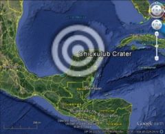 remains of asteroid collision that ended the Mesozoic, found on Yucatan Peninsula in Mexico