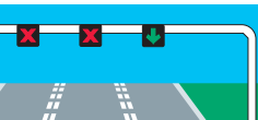 You are driving on a road with 3 lanes going each way.  You see the inner most lane has a red "x" above it.  Can you use this lane?  Explain?
