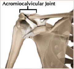 formed by acromion process and clavicle