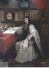 Portrait of Sor Juana Inés de la Cruz.Miguel Cabrera. c. 1750 C.E. Oil on canvas.