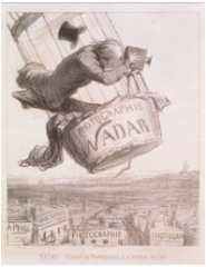 Nadar Raising Photography to the Height of Art. Honoré Daumier. 1862 C.E. Lithograph.