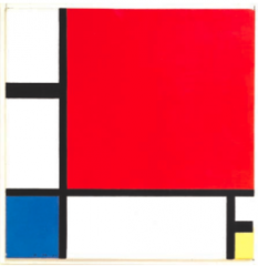 Composition with Red, Blue and Yellow. Piet Mondrian. 1930 C.E. Oil on canvas.