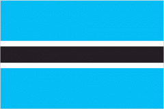 Republic of Botswana
Capital: Gaborone
Border Countries: 4 - Namibia, South Africa, Zambia, Zimbabwe
Area: 48th, 581,730 sq km (~< Texas)
Population:
145th, 2,209,208
Ethnic Groups: 

Tswana (or Setswana) 79%, Kalanga 11%, Basarwa 3%, other, in...