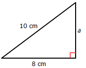 With a right triangle:  if you know two sides of the triangle, you will be able to find the third side.