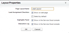 3. The admin can also configure this checkbox to be selected by default in the lead page layout properties: