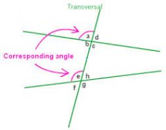 two angles in the same position but on different lines