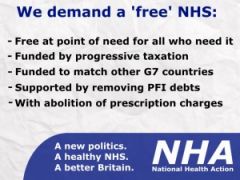 Restore NHS - public funded, provided, accountable 
Privatisation, competition, bureaucracy, marketisation
Reinstate NHS preferred provider
Replace market with resource allocation not commissioning