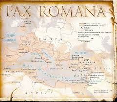 A long period of peace in Europe and the Mediterranean world; means "Roman Peace"


Noun


The Pax Romana lasted for many years and was ended by the rule of Commodus