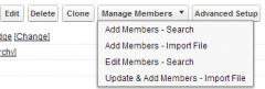 2. Use one of the wizards on the campaign record to add new members or update existing members.