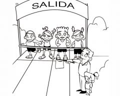RACE = CARRERA
STARTING LINE = LÍNEA DE SALIDA
BESIDE = JUNTO
RACER = CORREDOR