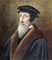 A Protestant who believed that God had predestined those who would go to Heaven


Noun


John Calvin had a strict moral code