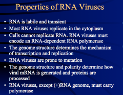 Properties of RNA Viruses