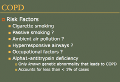 The largest risk factor for developing COPD is cigarette smoking.
