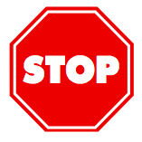 Eight-sided red STOP sign
