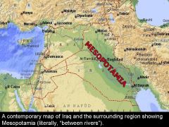 The land between the Tigris and Euphrates rivers


Noun


Mesopotamia was the home of many early civilizations 