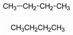 The structural formula shows the minimal detail for the arrangement of atoms in a molecule.