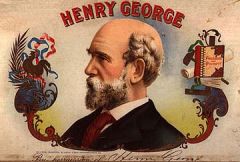 My Definition: Author who advocated for the placement of tax on property (land). 
 
Sentence: Henry George and Edward Bellamy both became influential for the rise of movements for the bettering of U.S society. 