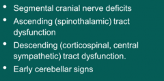 How do you clinically identify a lesion lying in the brainstem?
