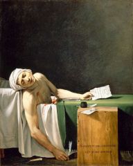 Jacques Louis David: Juramento de los Horacios 1784; La muerte de Marat 1793; Las sabinas poniendo fin al combate entre romanos y sabinos 1794-99