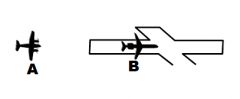114.    Aircraft A, a Category II, is on final approach. Aircraft B, a Category III, is departing on the same runway. The minimum distance required for separation between the two aircraft using suitable landmarks as a reference is ____ feet.
A.   ...