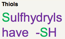 Sulfhydryl Group  -SH