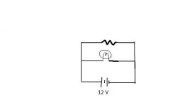 Will the reistor and light bulb in this circuit operate in the condition shown?
