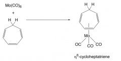 Cycloheptatriene can be synthesised as pictured. It is coordinated as a triene though the three double bonds. However this is an 

η-6 complex, how can the 

η7 be made?