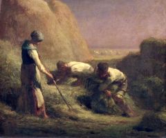Artist: Millet 
Title: The Haymakers 
Date: 
Medium: Oil on Canvas