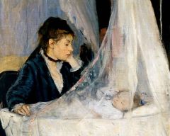 Artist: Morisot 
Title: Le Berceau (The Cradle)
Date: 1872
Medium: Oil on Canvas