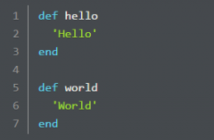 Write a method named greet that invokes the following methods:


  When greet is invoked with #puts, it should output the following:  Hello World



  Make sure you add a space between "Hello" and "World", however, you're not allowed to modify hel...