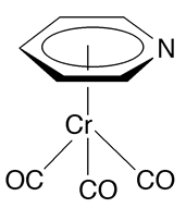 How can the the lone pair on N in pyridine be prevented from coordinating to the metal allowing an η6-complex to be formed upon reaction with Cr(CO)6?