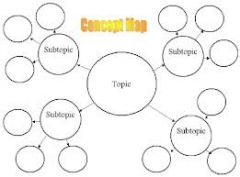 Visual overview 
that shows the 
relationship of 
important concepts. 
i.e. webbing or mapping

