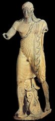 Formal Analysis: Sculpture of Apollo of the Temple of Minerva, Veii near Rome, Italy / Master sculptor Vulca, 510-500 BCE, marble, #31
 
Content:
-Roman god
-limbs extended out from main body
-in a position of movement 
-didn't understand how to m...