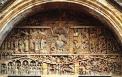 #58
The Last Judgement (tympanum)
- Conques, France/ Romanesque Europe
- ninth century CE
 
Content:
- decorated half circle above the door
- high relief sculpture
- depiction of last judgement