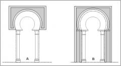 An Alfiz is an architectonic adornment, consisting of a moulding, usually a rectangular panel, which encloses the outward side of an arch.