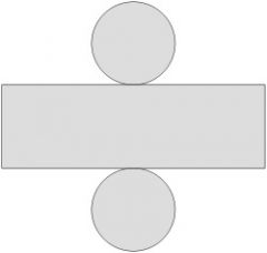 Figura 3D con dos bases circulares paralelas