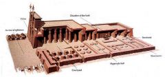 Amon temple follows public to private interior circulation with the ___ descending