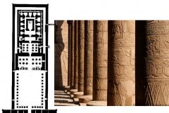 Every column is ordered in a ___ system. Hints that Egyptians ordered their architecture based on their geological surveys. (marking of their land)